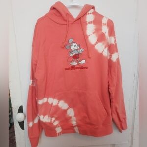Disney Mens Hoodie Size Medium Orange Mickey Mouse